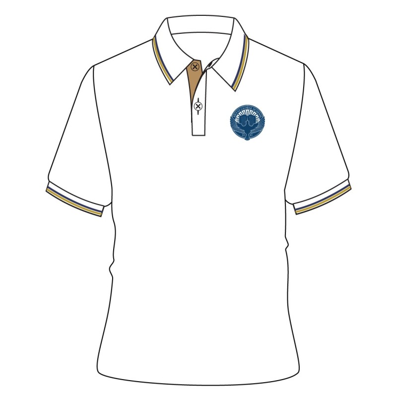 White S/L Polo T-Shirt -- [KG1 - GRADE 2]