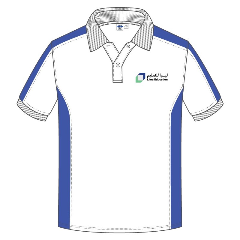 Blue Polo P.E T.Shirt -- [KG1 - Grade 12]