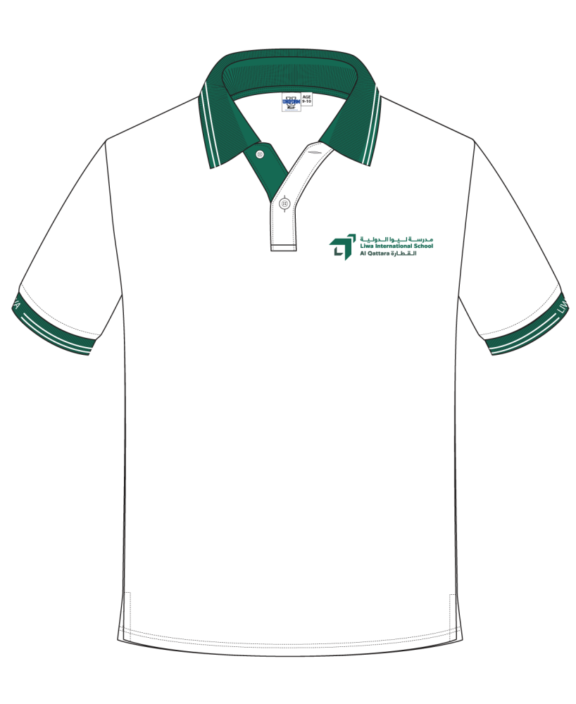 White Polo T.Shirt SL -- [Grade 5 -  Grade 8]
